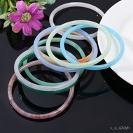 Women Glass Imitation Jade Bracelet Jingle Bangle Ins Trendy Thin Strip Bracelets for Girl No Fading