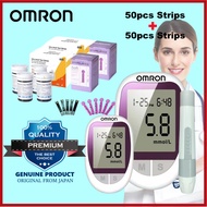 Omron Glucose Meter Complete Set Blood Glucose Meter with Free 50pcs Strips &amp; 50pcs Lancets