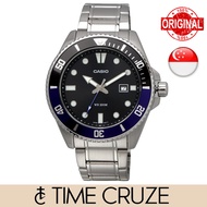 [Time Cruze] Casio MDV-107 Duro Stainless Steel Black Dial 200M Men Watch MDV-107D-1A2VDF MDV-107D-1A2