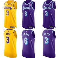 Los Angeles Lakers Anthony Davis LeBron James City Authentic Jersey 球員版波衫