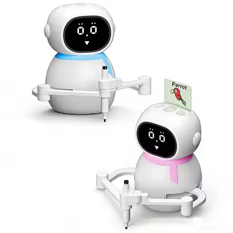 Painting robot clock version AI early education significant other pet toys children 3-9 years old bi