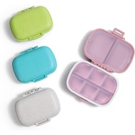 Holii 4PS 8 Grid Travel Pill Organizer,Pocket Pharmacy for Wallet Daily Pill Box Portable Pill Box V
