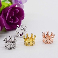 925 Silver Plated Micro Paved Zirconia Pendant Spacer Bead DIY Silver Jewelry Bracelet Charm Alloy M