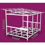 โครงเหล็กบ้านน็อคดาวน์ขนาด3x3/3x4/3x6เมตร
