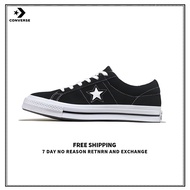 （ของแท้อย่างเป็นทางการ）STUSSY X CONVERSE ONE STAR Men's and Women's CANVAS SHOES 158369C รองเท้าวิ่ง