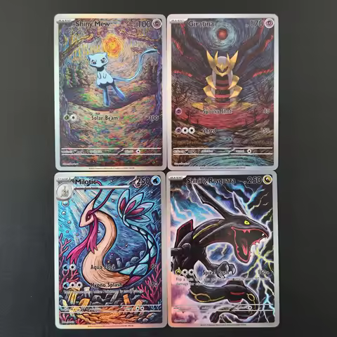 Proxy/PTCG Pokemon English Card Shiny Mew Giratina Milotic Shining Rayquaza Perfect Condition Premiu