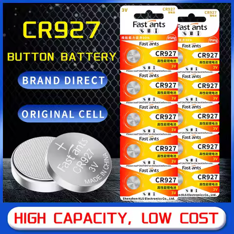 High Capacity CR927 DL927 ECR927 3V Original Lithium Button Battery Long Lasting Coin Cell for Watch