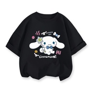 100~160 Cinnamon Dog Short-Sleeved T-Shirt Girls Summer Clothes Baby Loose Top Medium Big Kids T-Shi