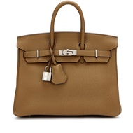 Hermès Bronze d'Oré Togo and Bleu Brume Verso Birkin 25 Palladium Hardware, 2021