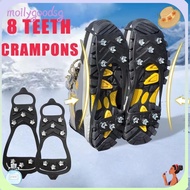 MOILYGOODSG 1 Pair Shoes Crampons, Universal Spike Ice Gripper Spike,  5/8 Teeth Anti-Slip Spike Gri
