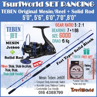 [Promo Pancing Set TEBEN 6000] TsuriWorld TEBEN Mesin/Reel (7+1 BB) + Solid Rod Pancing Set (Joran I