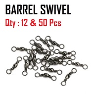 [50 pcs] Barrel swivel kili-kili pancing black nickel high quality