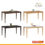 Jo ELLE - Charmaine 1.4M Dining Table /Meja Makan/Solid Wood Table / Large Table (White, Cocoa, Natu