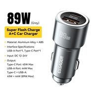 Essager USB C Car Charger 89W 2 Ports Super Fast Charge PD QC 3.0 Car Phone Charger For iPhone 15 Xi