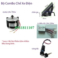 Combo chế xe điện motor 24v 250w chế xe diện động cơ 24v 250w motor xe điện 24V 250W