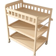 Solid Wood Diaper Changing Table Movable Bath Multifunctional Baby and Infant Touch Changing Sets