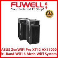 ASUS ZenWiFi Pro XT12 AX11000 Tri-Band Mesh Wifi 6 System  Wider Range with Superior Speed ( 2-Pack [ 3 Years Warranty by SG Distributors ]