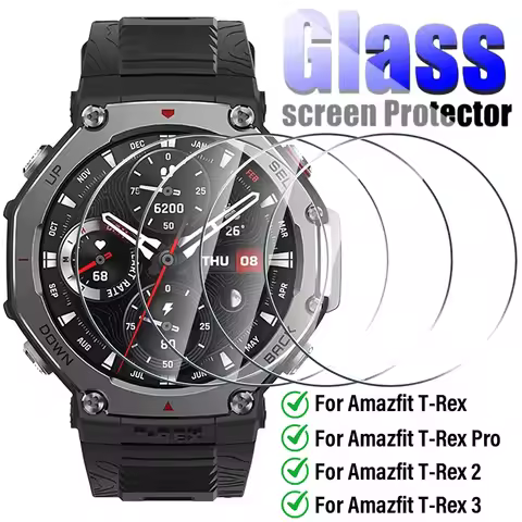 For Amazfit T-Rex 3/2/T-Rex Pro Screen Protector HD Clear Anti-Scratch Tempered Glass Protective Fil