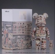 全新現貨 Medicom Toy Bearbrick 喜多川歌麿 兩國橋之上下 Be@rbrick 400% + 100% 全新 歌川國芳