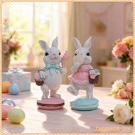 [DirerxaMY] Easter Bunny Figurine Resin Decorative Ornament for Living Room Bedroom Shelf Aesthetic 