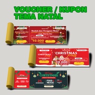 CHRISTMAS DOORPRIZE, CHRISTMAS VOUCHER, FREE CHRISTMAS COUPON Design