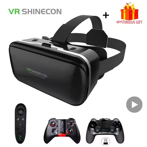VR Shinecon 6.0 Casque Virtual Reality Glasses 3 D 3d Goggles Headset Helmet For iPhone Android Smar