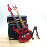 Miniature guitar DOUBLE NECK EVH LIMITED EDITION miniature amplifier MARSHALL HEAD CABINET decorativ