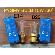 T28 PYGMY BULB 15W E14/B22 -30°C(Salt lamp bulb/refrigerator light freezer)(replace Tungsram)