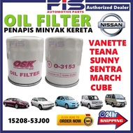 FIS Oil Filter Nissan Vanette Teana Sunny Sentra March Cube 15208-53J01 15208-53J00 O-3153 Penapis M