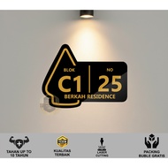 Minimalist AESTHETIC Acrylic House Number CUSTOMbebas THEMA C020