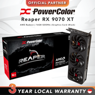 [FAST SHIP] Powercolor Reaper AMD Radeon RX 9070 XT | 16GB GDDR6 | Graphics Card (Black)
