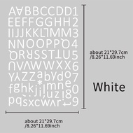 A4 Size Alphabet Stickers 12 Color English Letter And Number Combination DIY Waterproof Sticker