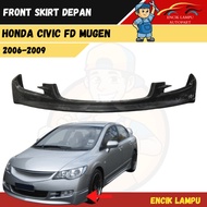 Front Skirt Honda Civic Fd Mugen 2006-2008 Skirting Lips Depan Bodykit Material Pu 100% New High Qua