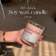 เทียนหอมไขถั่วเหลือง soy wax candle 2 WICKS ขนาด 250ml. 🕯