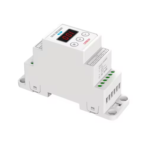 LTECH Led DMX/RDM Decoder DC12V 24V Input 4A 4 Channel 384W Led DIM/CT/RGB/RGBW Strip Controller Tra