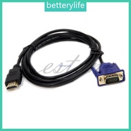 BTF 6FT 1 8M 1080P  Gold Plated MALE TO VGA HD-15 MALE Cable Adapter