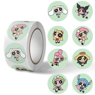 500 Stickers/Roll Powerpuff Girls Stickers 0625