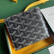 พร้อมส่ง *ใช้สลับแท้ งานออริ** GOYARD SHORT WALLET ทำจากหนังเเท้ 100%