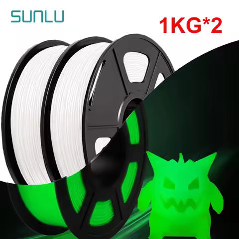 SUNLU 2KG PLA/Matte/Luminous/Marble/Wood/Carbon Fiber/Twinkle Filament 1.75mm 1KG Spool Glow in the 