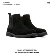 ZZChelsea Boots Men's Autumn New Genuine Leather England Style Dr. Martens Boots Breathable High-Top Leather Boots Tren