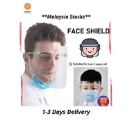 [Ready Stock] Protective Face Shield / Transparent Face Shield - Glasses + Mask