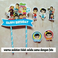 Topper topper decoration skewer cake birthday cake happy birthday character omar hana