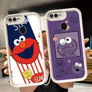 Soft Casing for OPPO F9 F5 A1K F7 A12 A5S A12s A11K A3S A7 A5 A12E Pro White Q64 Elmo Cookie Monster