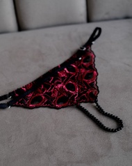 綴珠鏤空無襠丁字褲 | 女性性感情趣內著