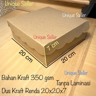 [Isi10] Dus Nasi R10k Kraft Renda 20x20x7 KRAFT RENDA 350 Gram / Dus Box Kotak Hampers Uk 20x20 x 7 