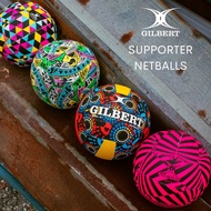 (SIZE 4 & 5 ) GILBERT SUPPORTER NETBALL BALL DESIGN LIKE MOLTEN SN58MX-BO