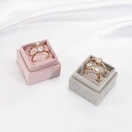1 Pcs 4x4x4cm Four corner jewelry box velvet ring necklace earring jewelry box packaging storage Jew