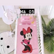 Chiếu điều hòa cao su non in hình 5D cho bé chiếu lụa trẻ em cao cấp kích thước 60x120cm kèm vỏ gối