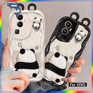 Case for Vivo Y36 Y35 Y17 Y12 Y16 Y20 V25 Y30 V25E Y50 Y02 Y15s Y91 Y22 Y20s Y21s Y12S Y21A Y31 Y91C Y95 V27 Y12i Y15A Y51 Cute CartoonPanda Doll Toy Case