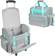 Jaffzora Rolling Teacher Bag with Wheels, Teacher Tote Bag with Detachable Trolley, Large Cart Brief